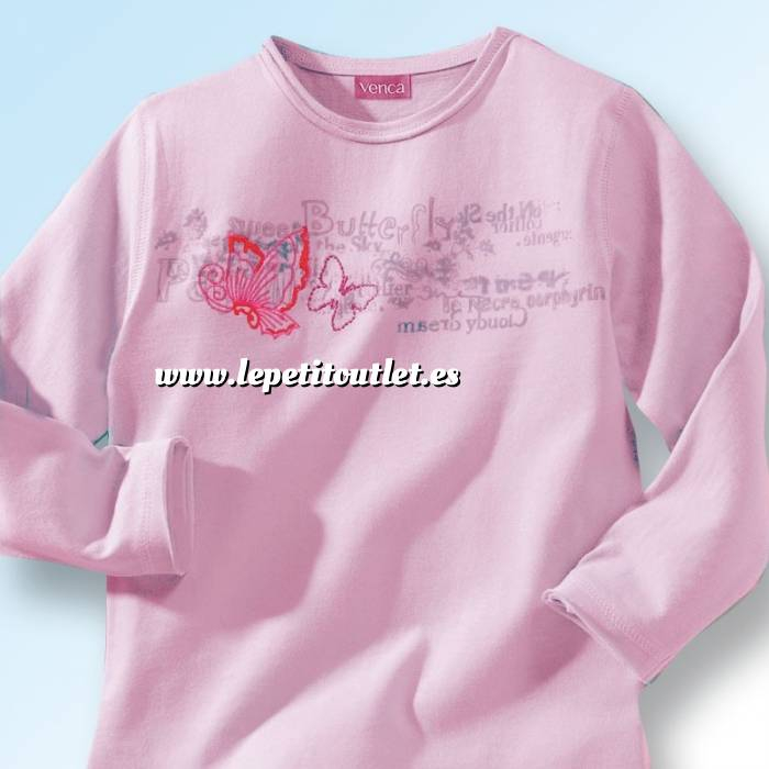 Imagen NIÑOS Camiseta niña manga larga Rosa Talla 86 (Ref.015800) (Últimas Unidades) 